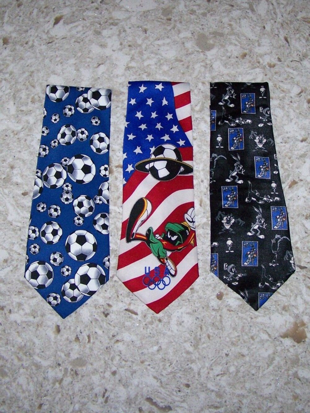 Men’s Necktie Set Looney Tunes Soccer & Marvin Martian Ties